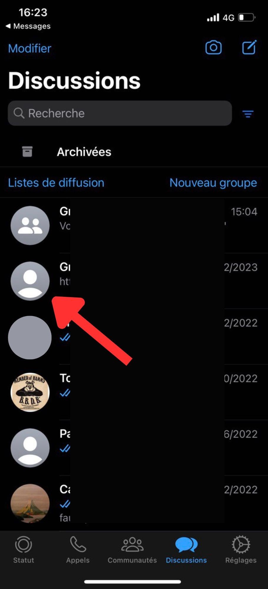 tuto whatsapp archiver iphone