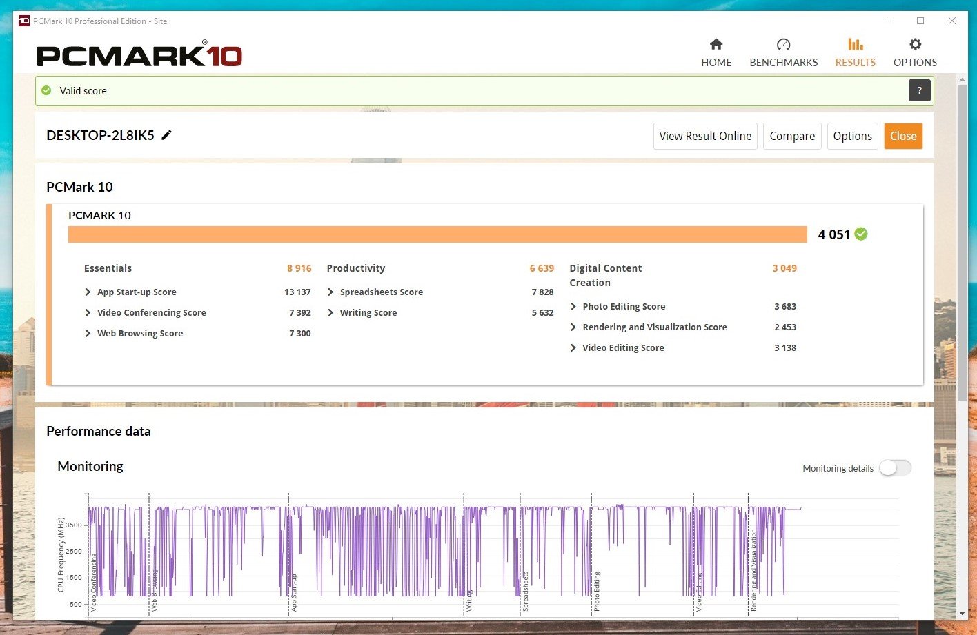 Benchmark PC Mark 22X 