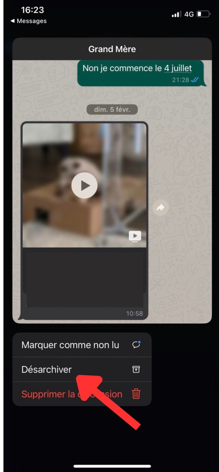 tuto whatsapp archiver iphone