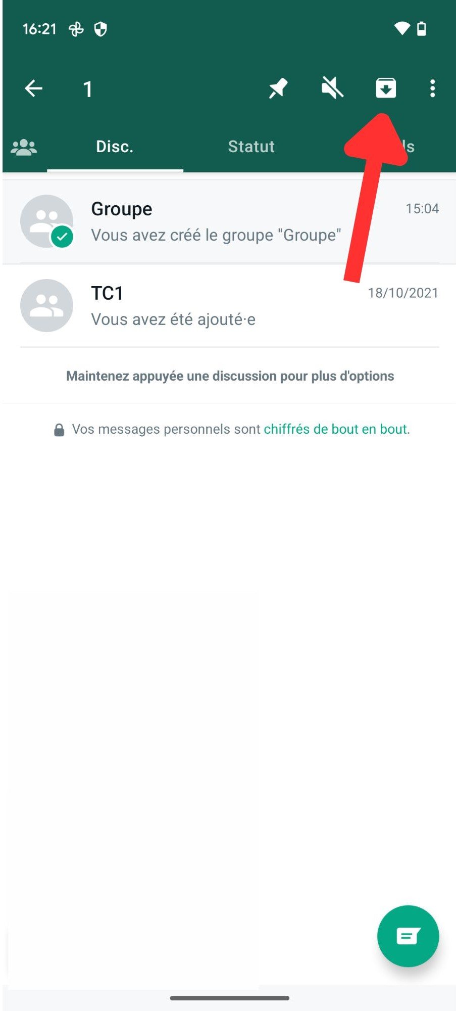 tuto whatsapp archiver 2