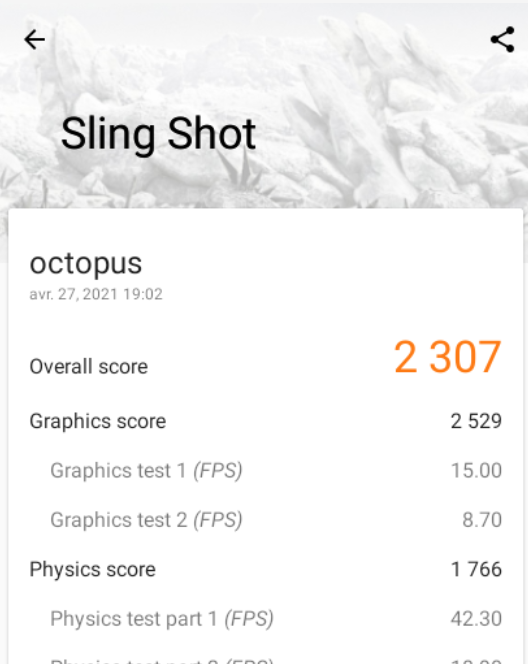 Acer Chromebook 311 - Score 3D Mark