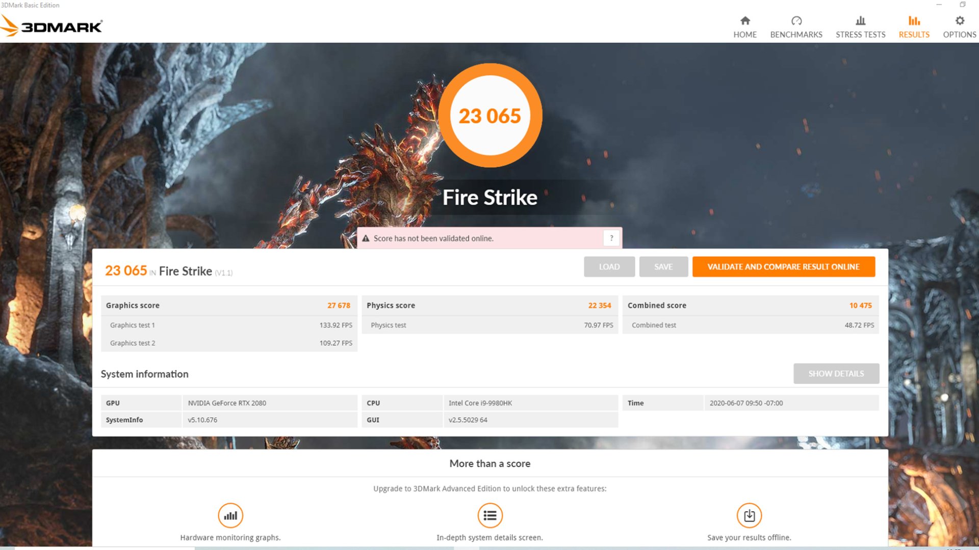 Acer Predator Helios 700 - Bench