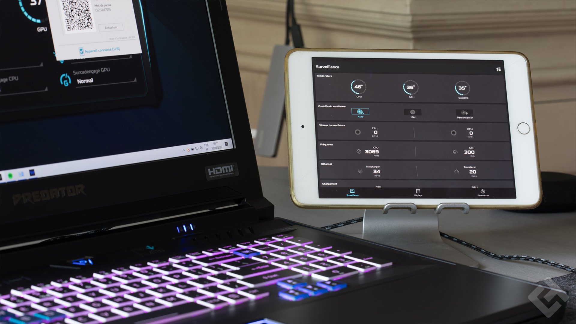 Acer Predator Helios 700 - Predator Sense Tablette