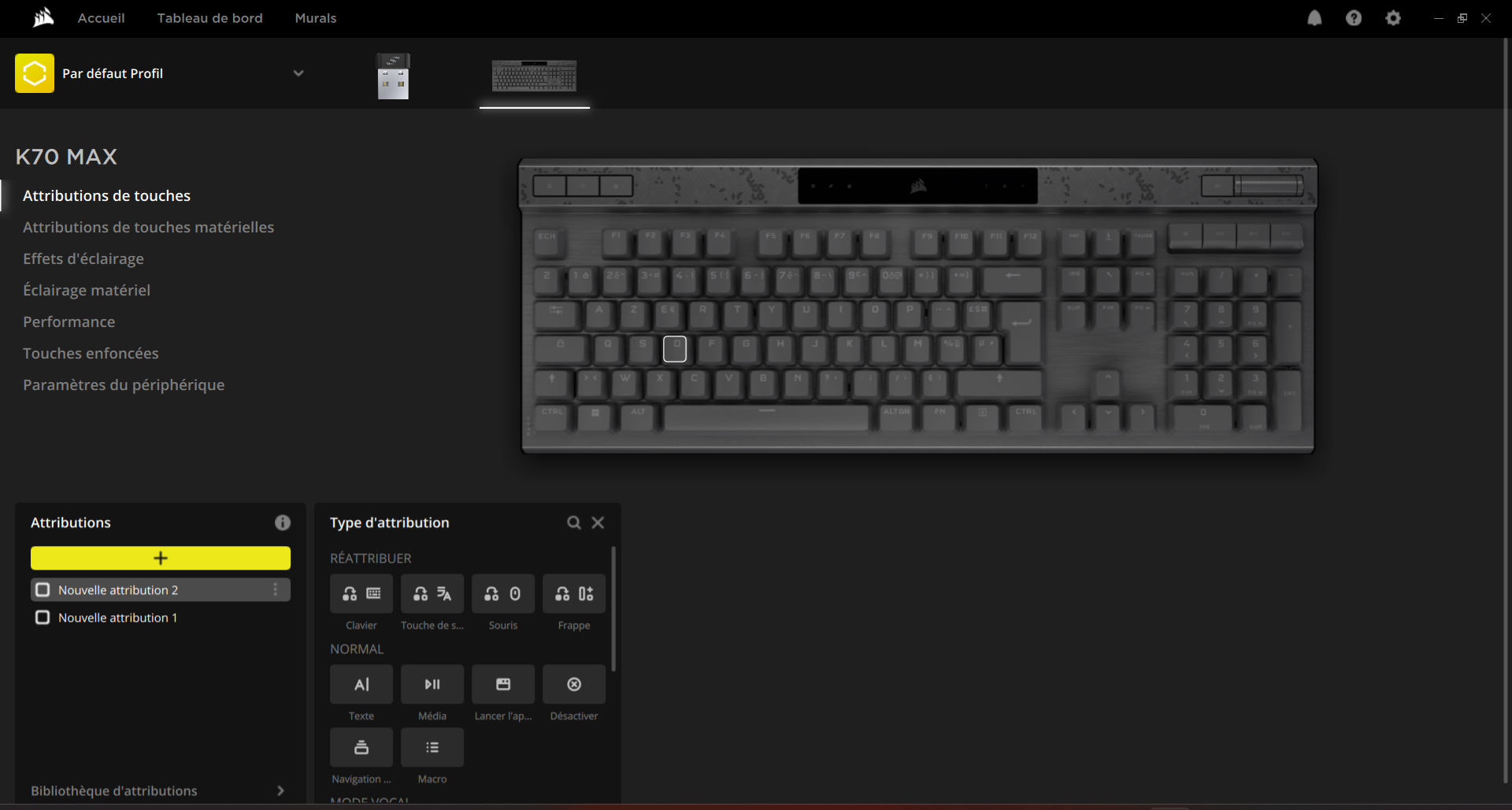 Corsair K70 Max clavier gamer