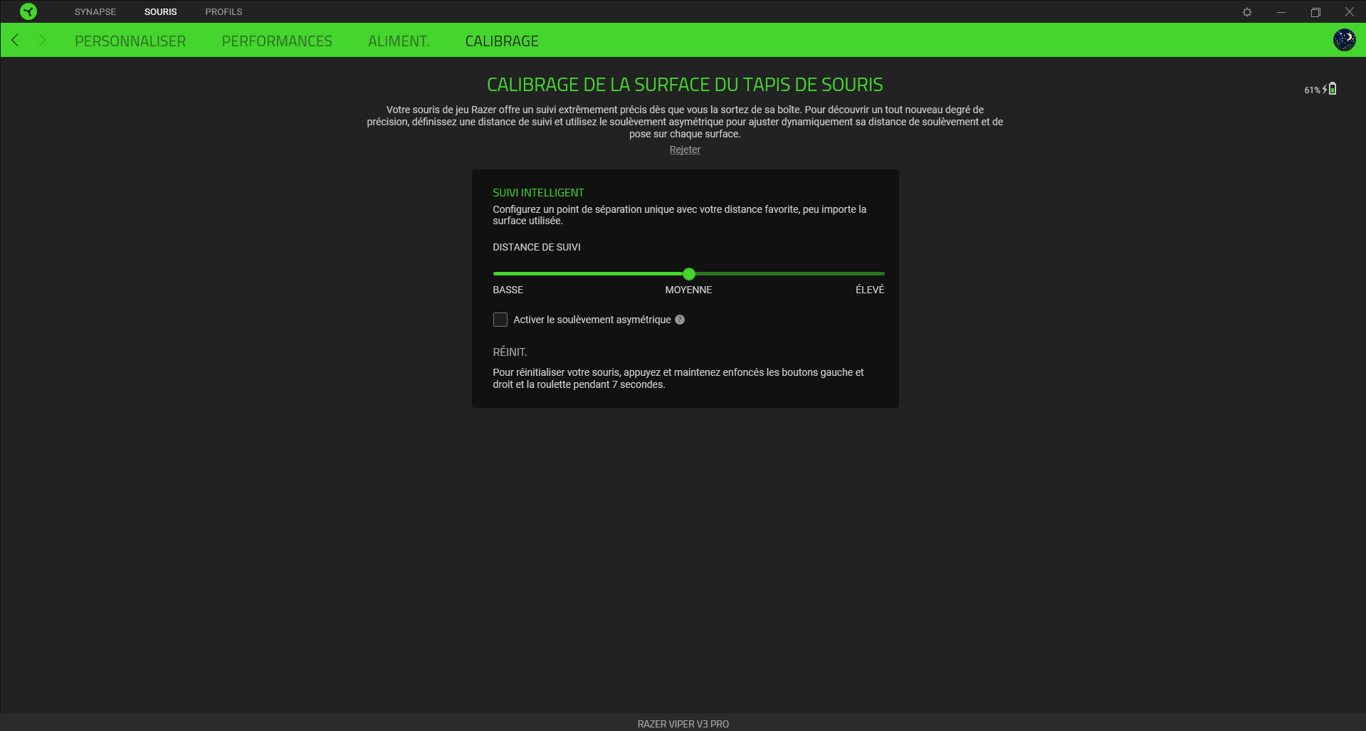 Calibrage Razer Synapse