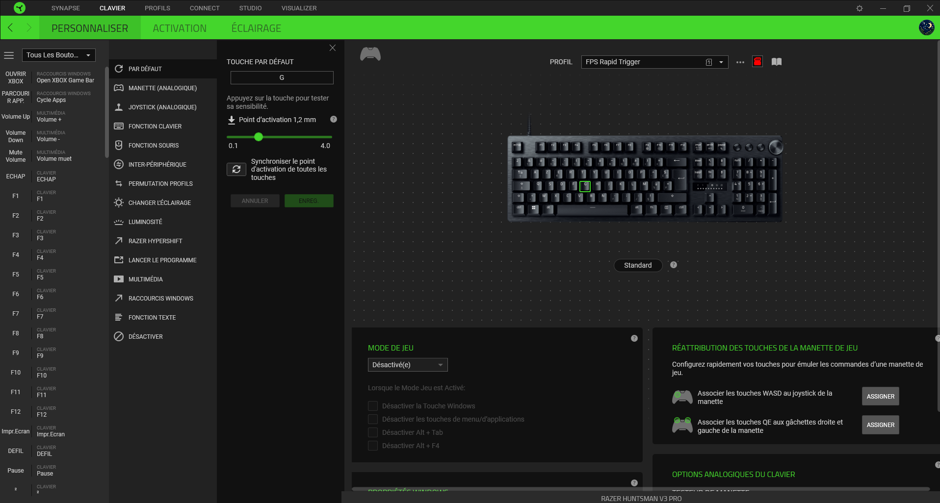 Clavier Razer Synapse