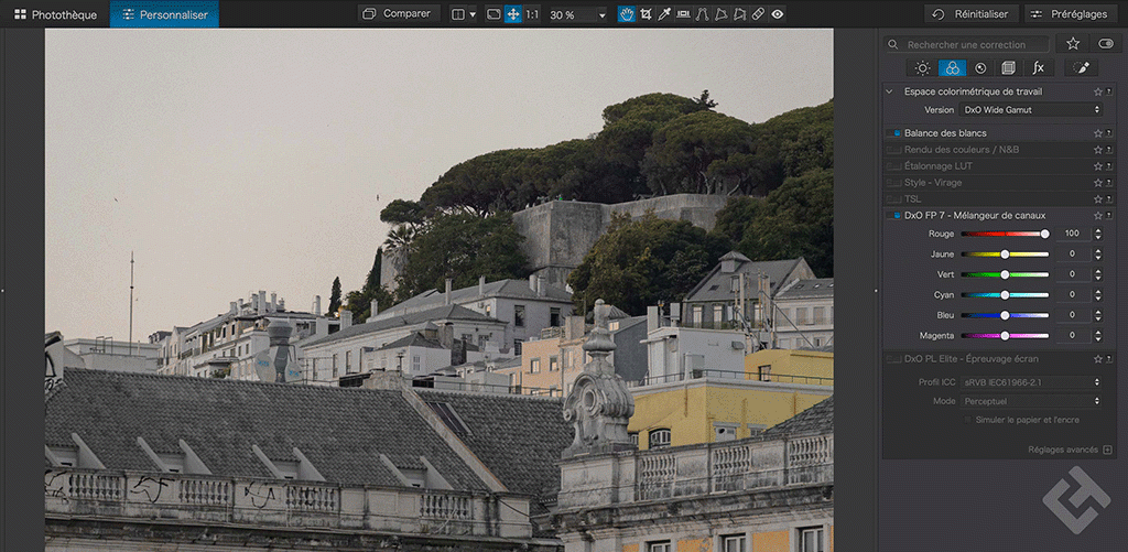 Test DxO PhotoLab 7 - GIF Mélangeur Canaux