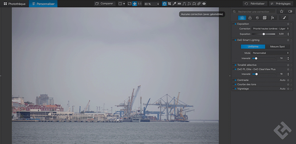 Test DxO PhotoLab 7 - GIF Correction luminosité