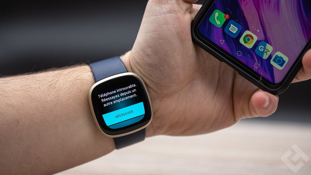 Fitbit Versa 3 - Erreur "retrouver mon tel"