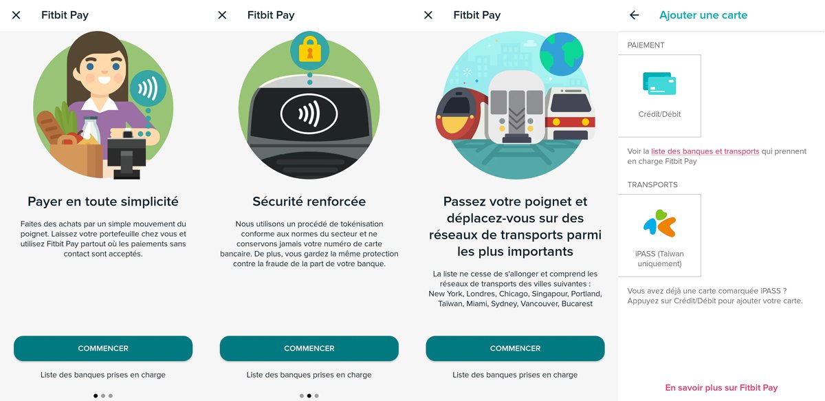 Fitbit Versa 3 - Porte feuilles payement sans conctats