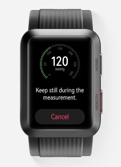 Mesure de la pression artérielle sur la Huawei Watch D