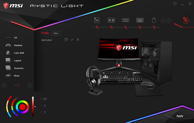 msi mystic light software
