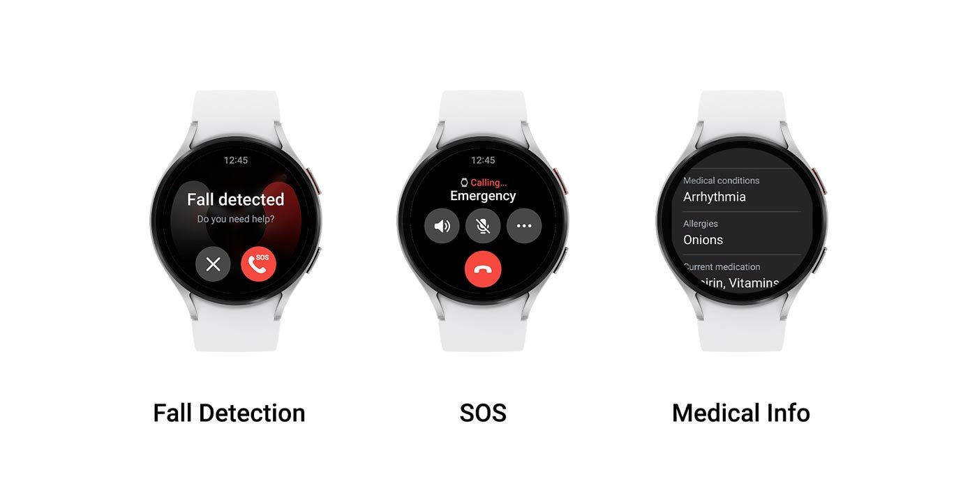 appel d'urgence one ui 5 watch