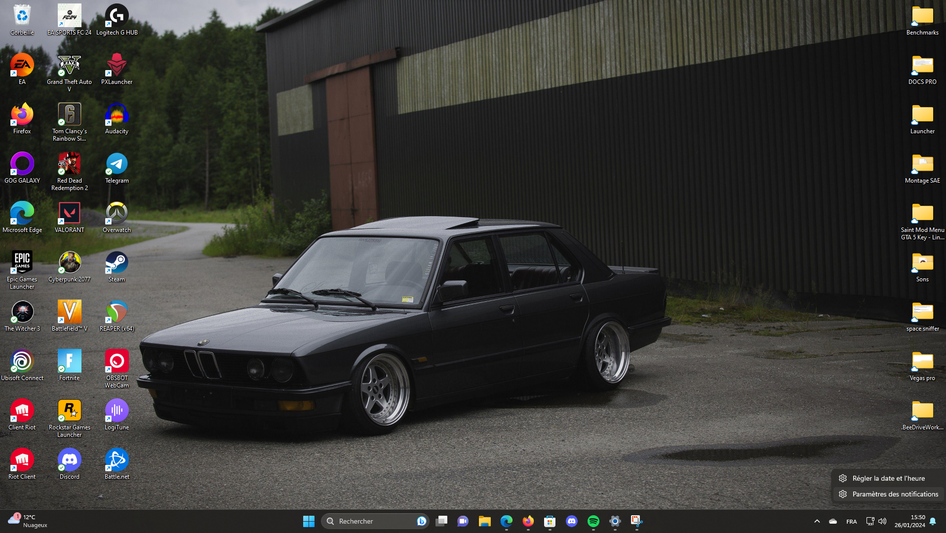 Paramètres notifs Windows 11