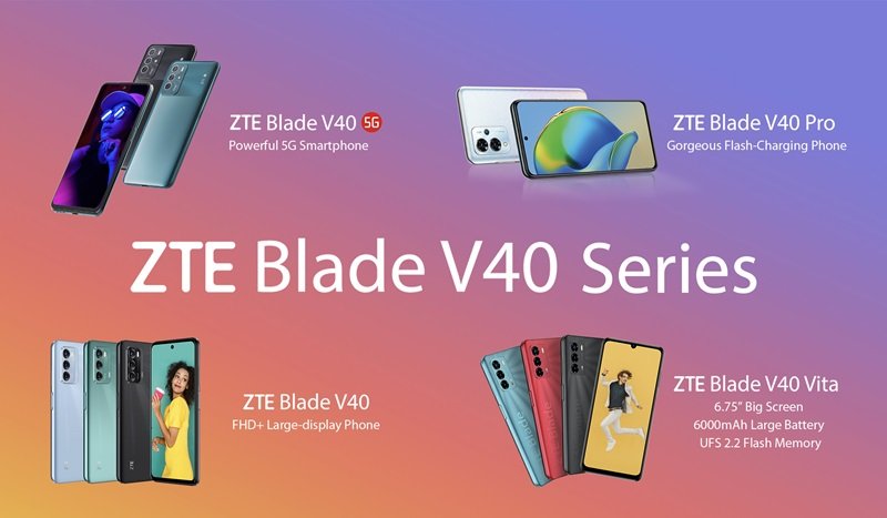ZTE Blade V40 : quatre smartphones annoncés au MWC 2022