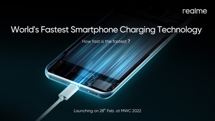 Realme dévoilera la recharge la plus rapide du monde au MWC