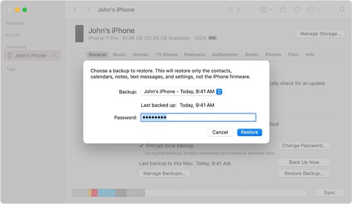 iPhone et iOS restaure