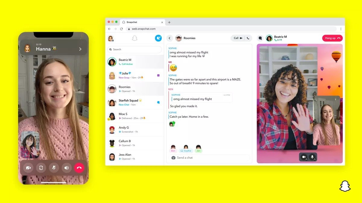 Snapchat a désormais une version web