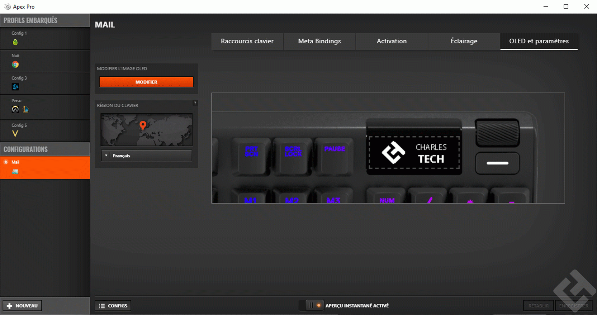 SteelSeries Engine 3 Écran OLED