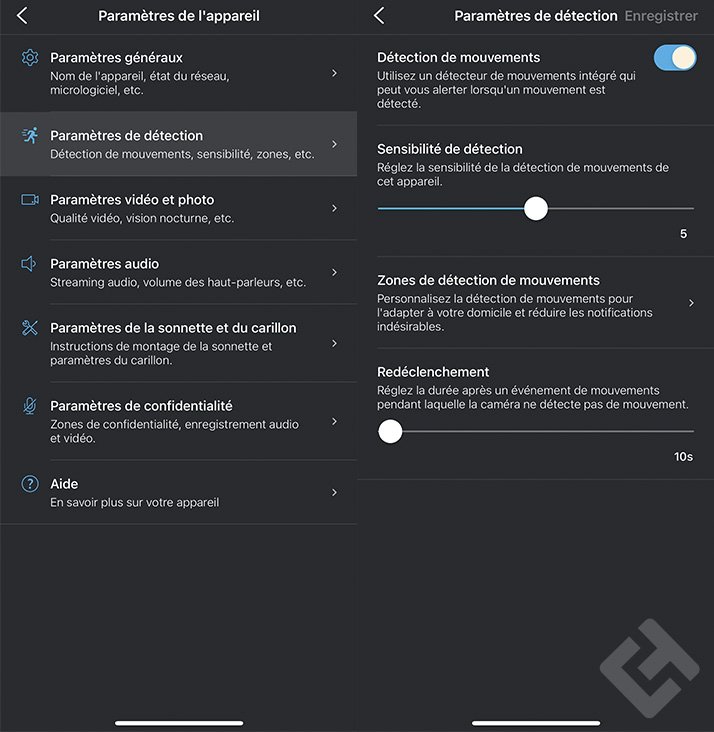 Test Blink Video Doordell - Configuration détection de mouvements