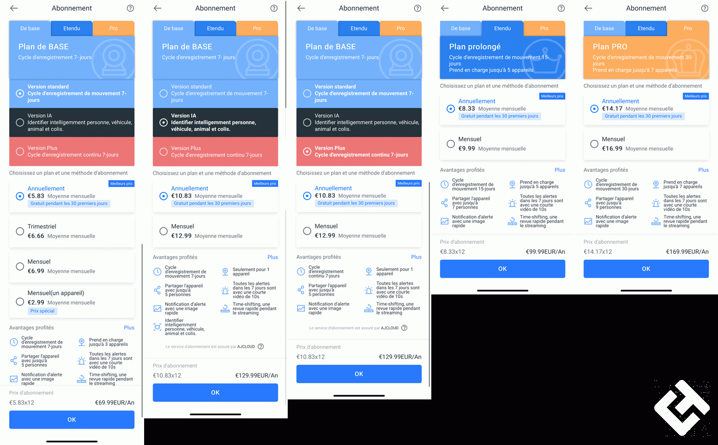 Test Galayou R1 - Abonnement Cloud