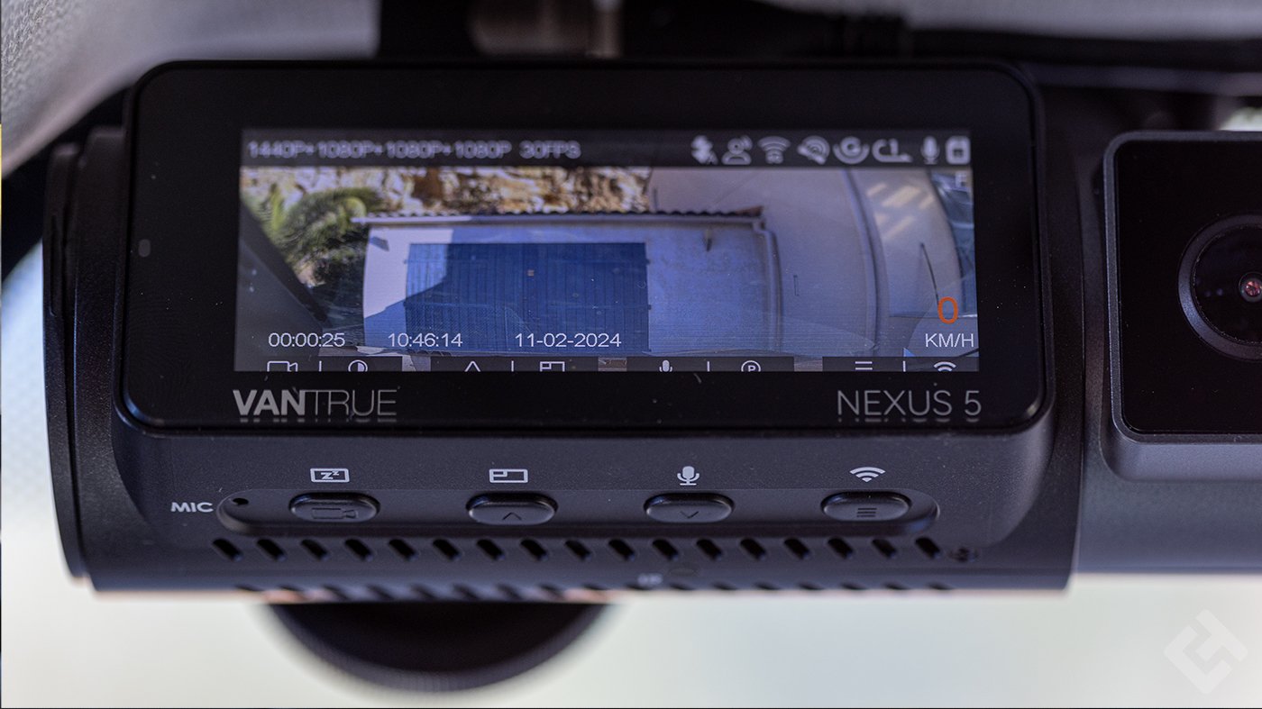 Test Vantrue Nexus 5 - Bouton physique