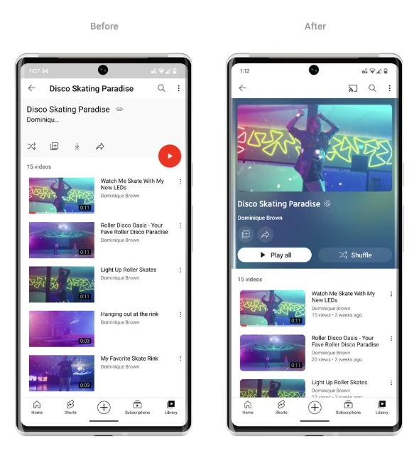 YouTube nouveau design