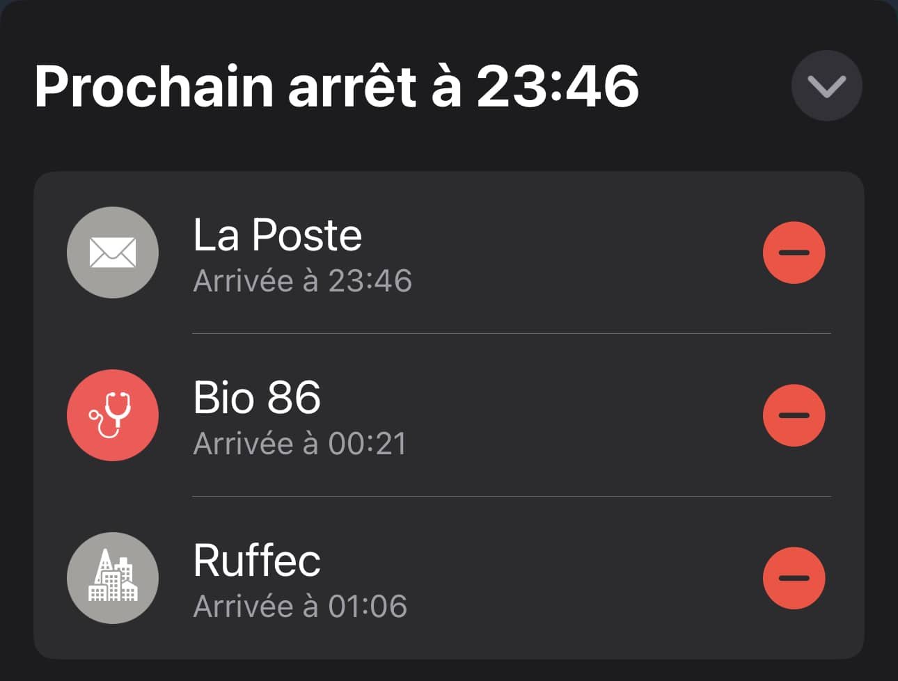 retirer des arrets sur plans d'apple