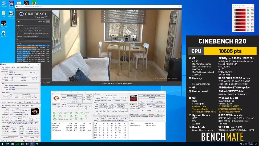benchmark du ryzen 9 7950x