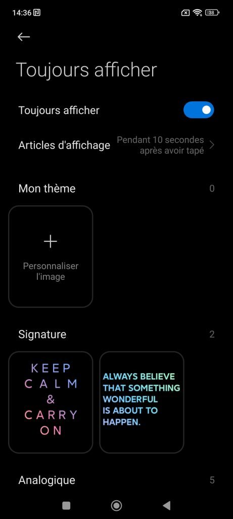 always on display xiaomi 13 pro