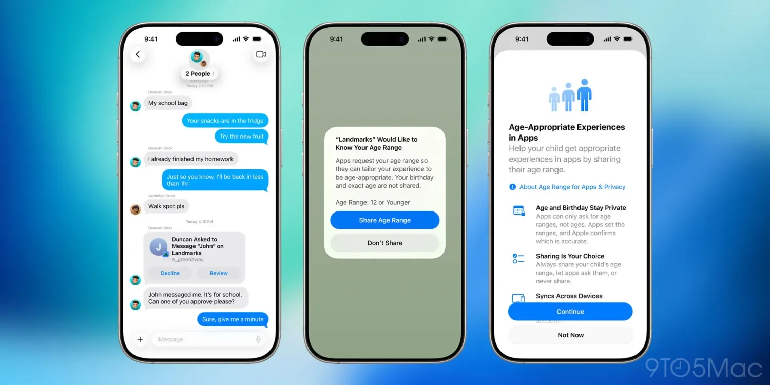 Apple ajoute de nouvelles fonctions de contrôle de l'âge
