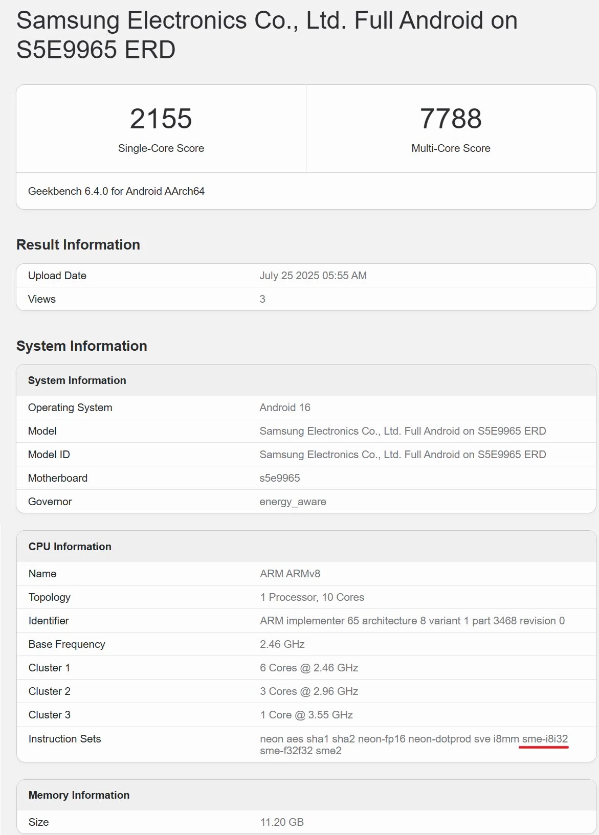 benchmark exynos 2600