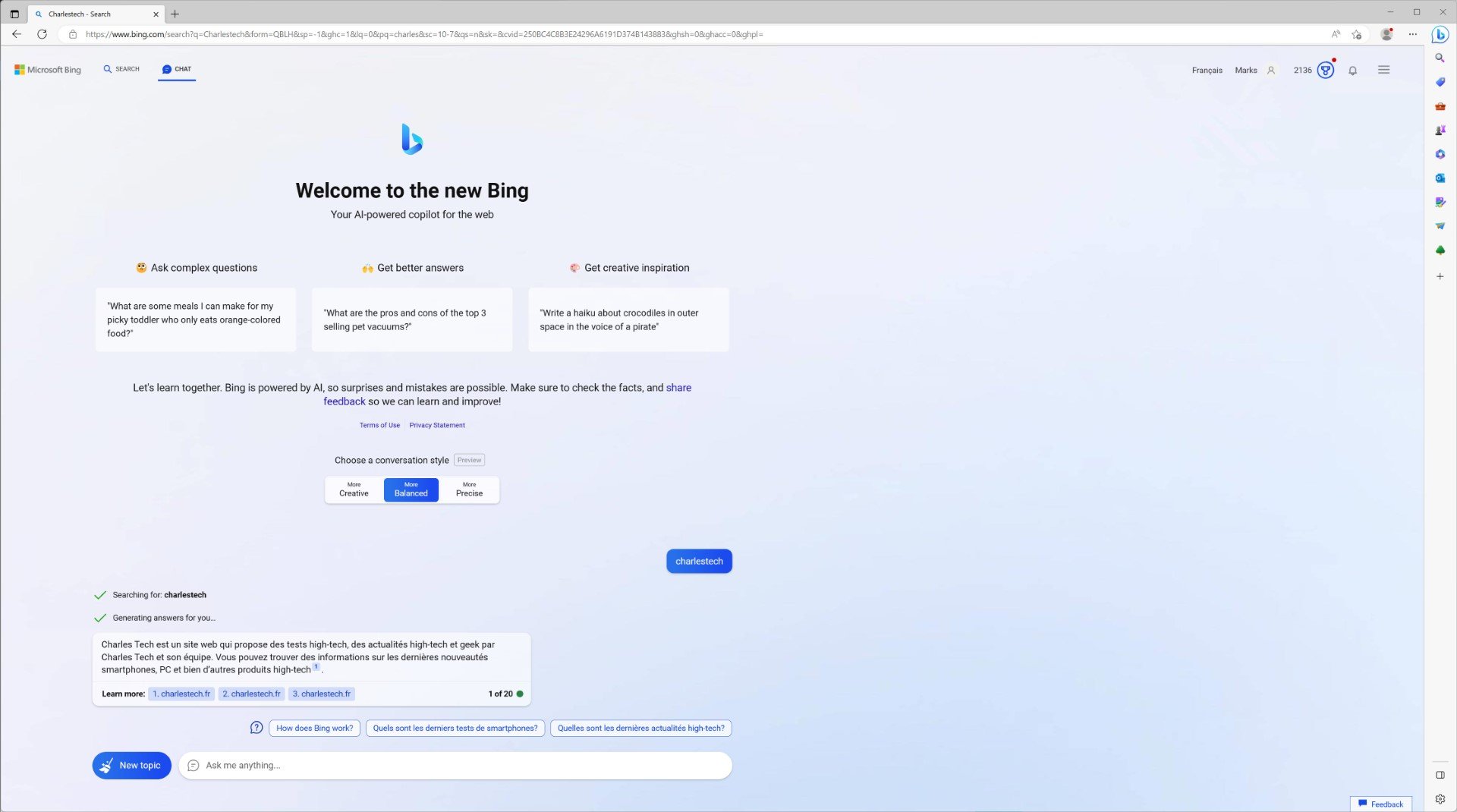 Bing Chatbot