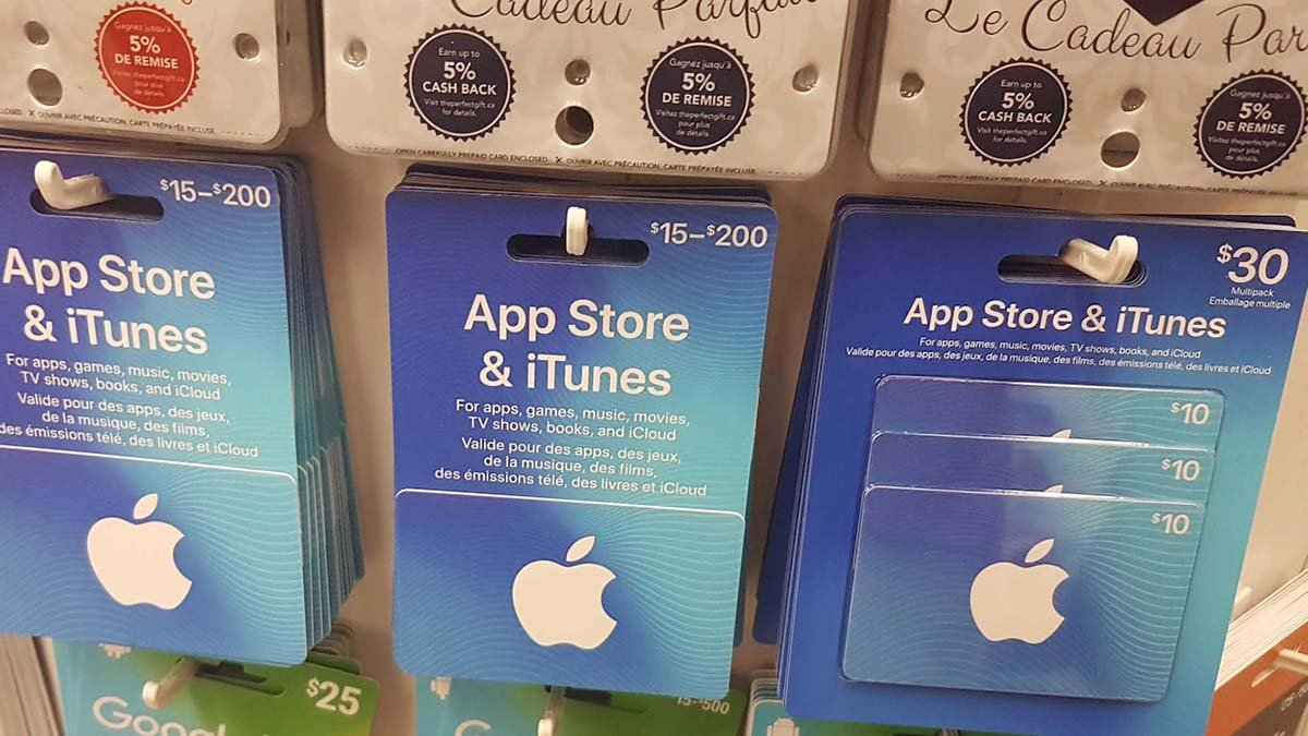 carte itunes store appstore
