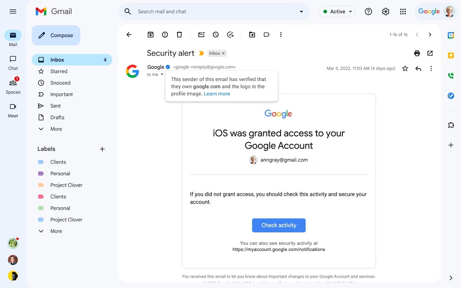 certification gmail