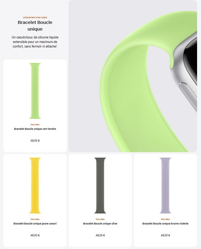 nouveaux bracelets apple watch 
