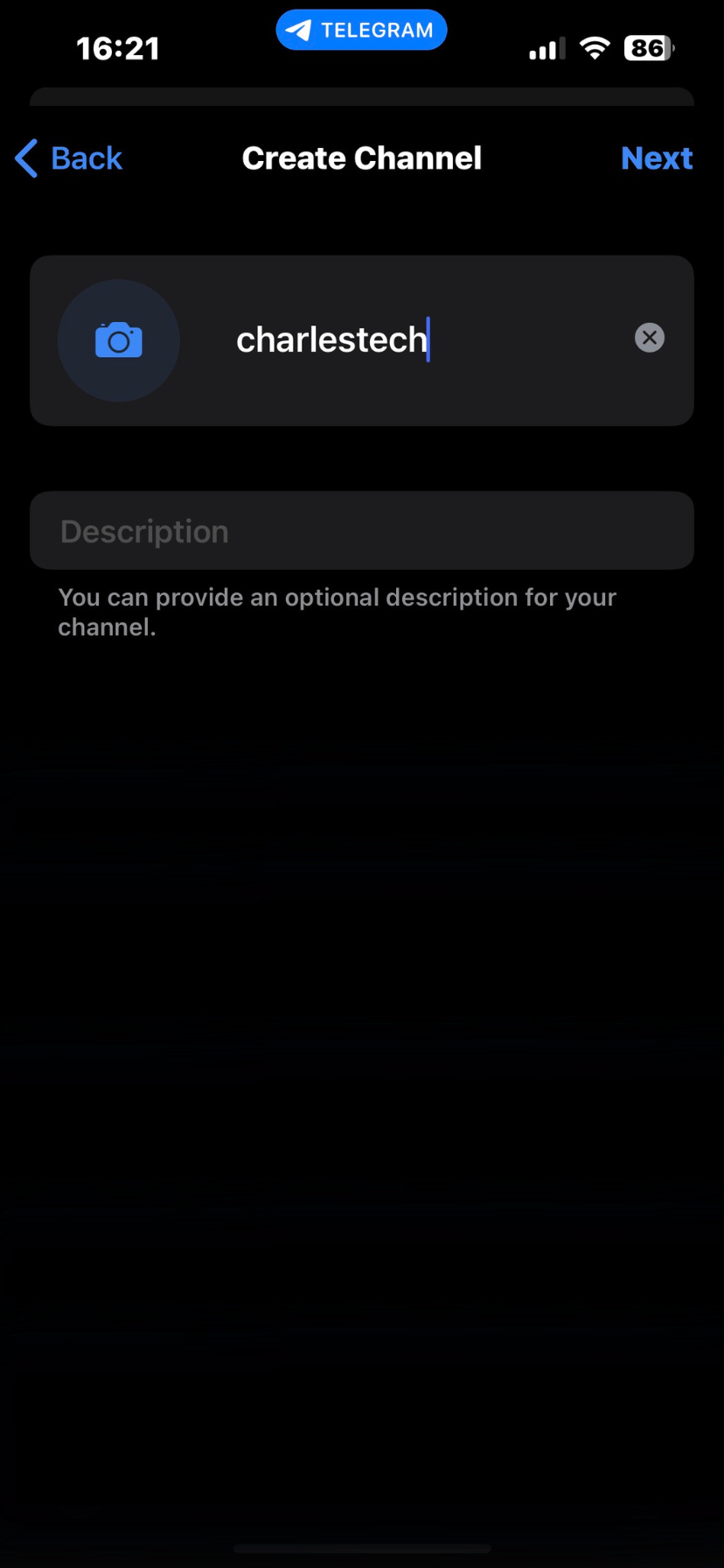 comment créer un canal telegram