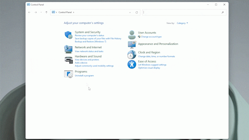 Désinstaller une application grâce au panneau de contrôle de Windows 11