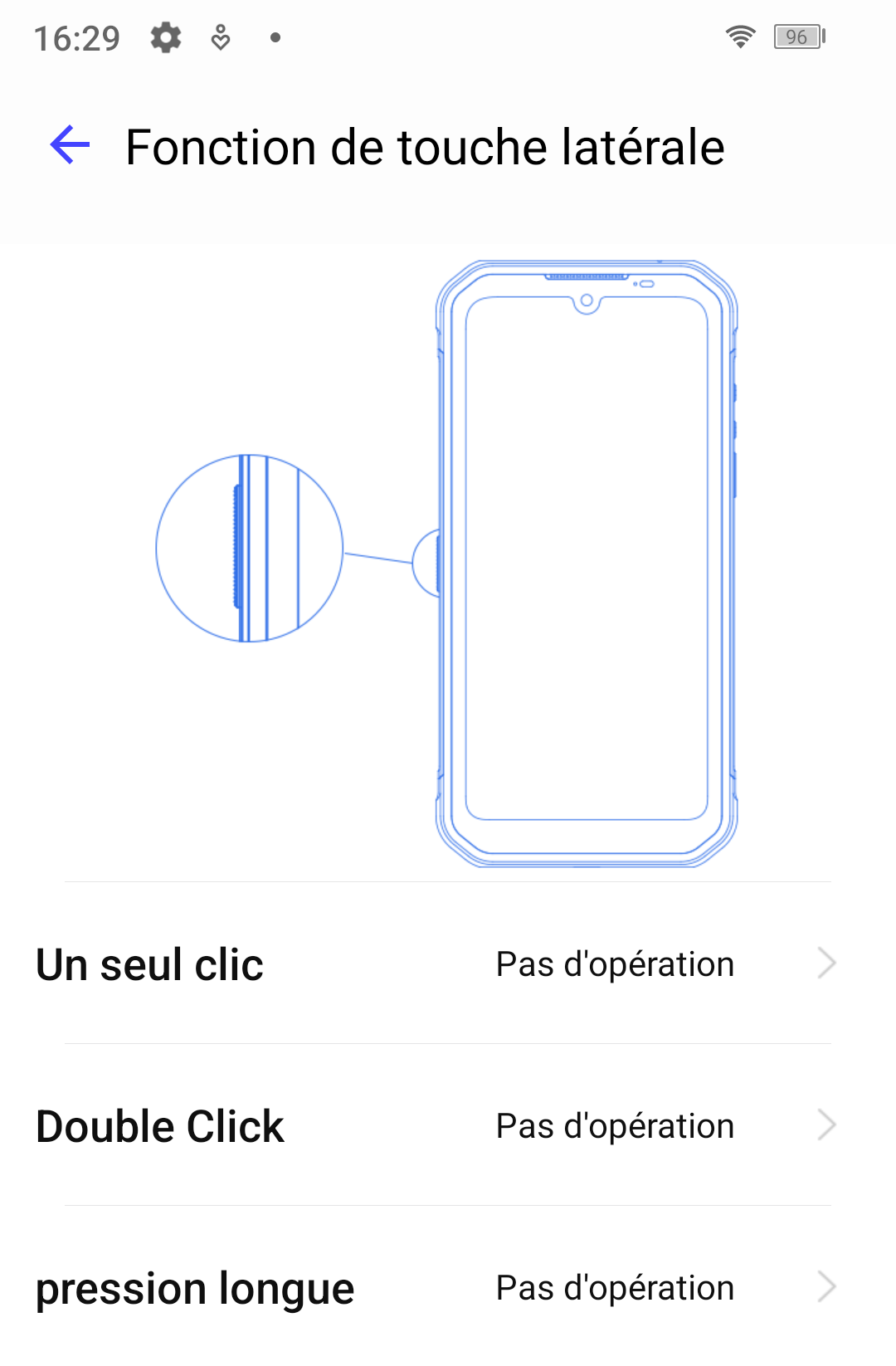 bouton latéral doogee s100