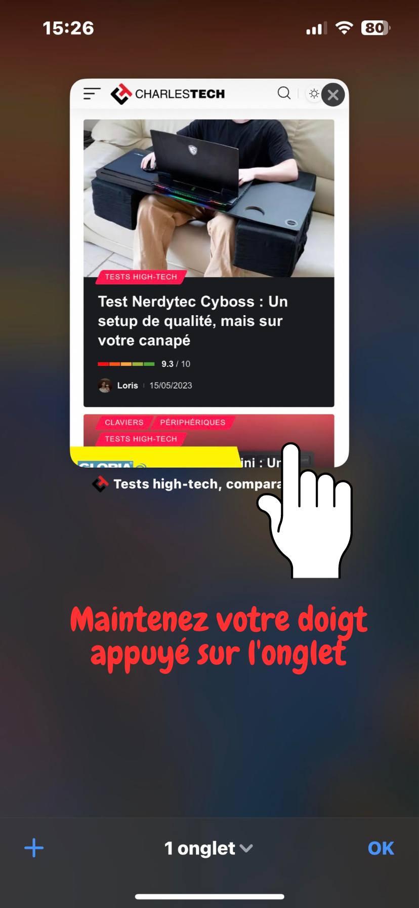 comment épingler un onglet sur safari