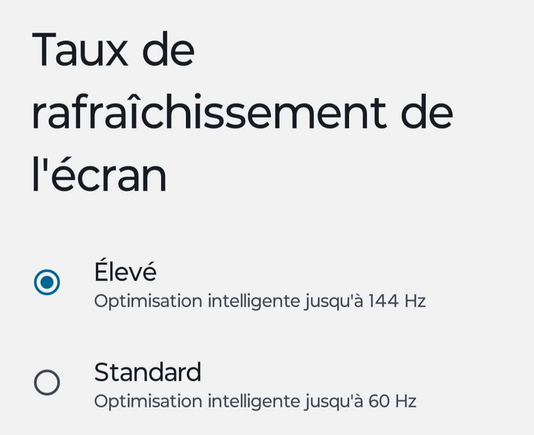 frequence ecran razr 40