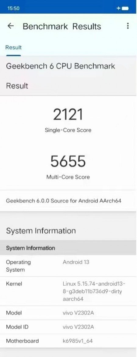 score geekbench du mediatek dimensity 9200+