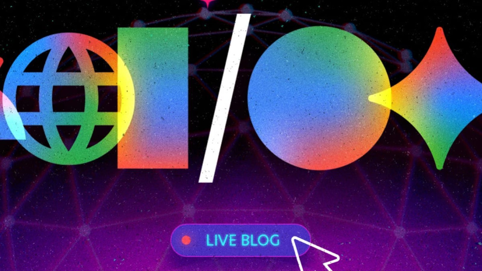 Google I/O conférence annuelle logo formes géométriques colorées