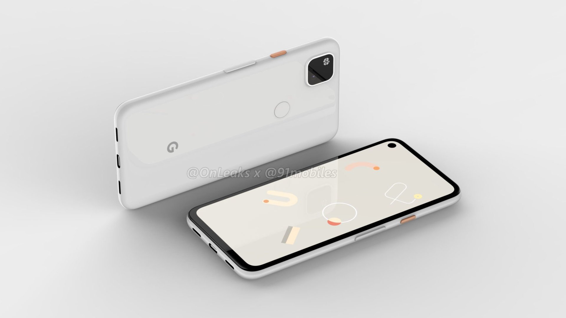 Google Pixel 4a Rendu par OnLeaks