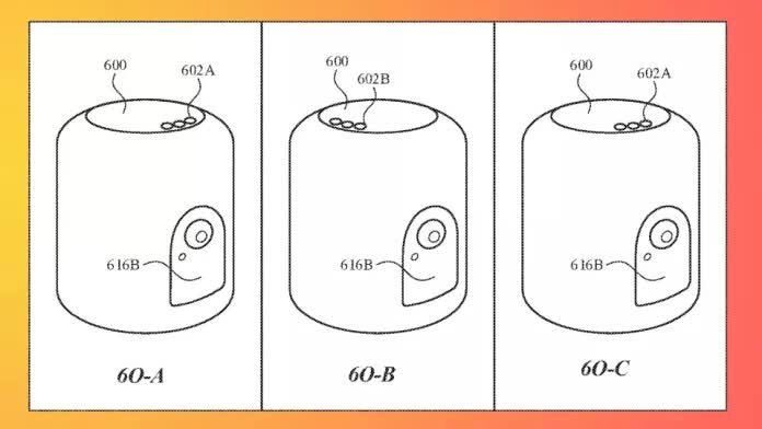 Brevet d'un HomePod équipé d'une caméra