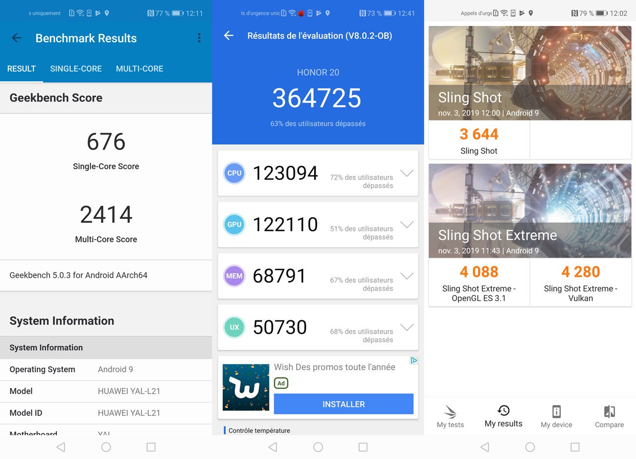 benchmark honor 20