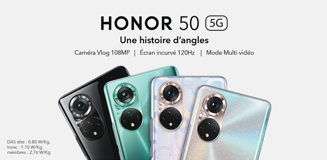 Honor 50 : le nouveau smartphone d'Honor est enfin là et marque le retour en France