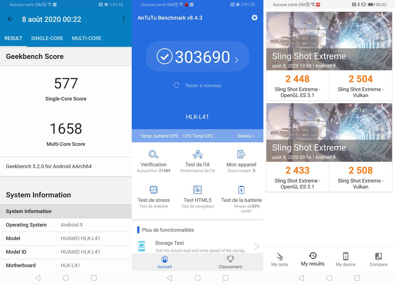 performances honor 9X pro