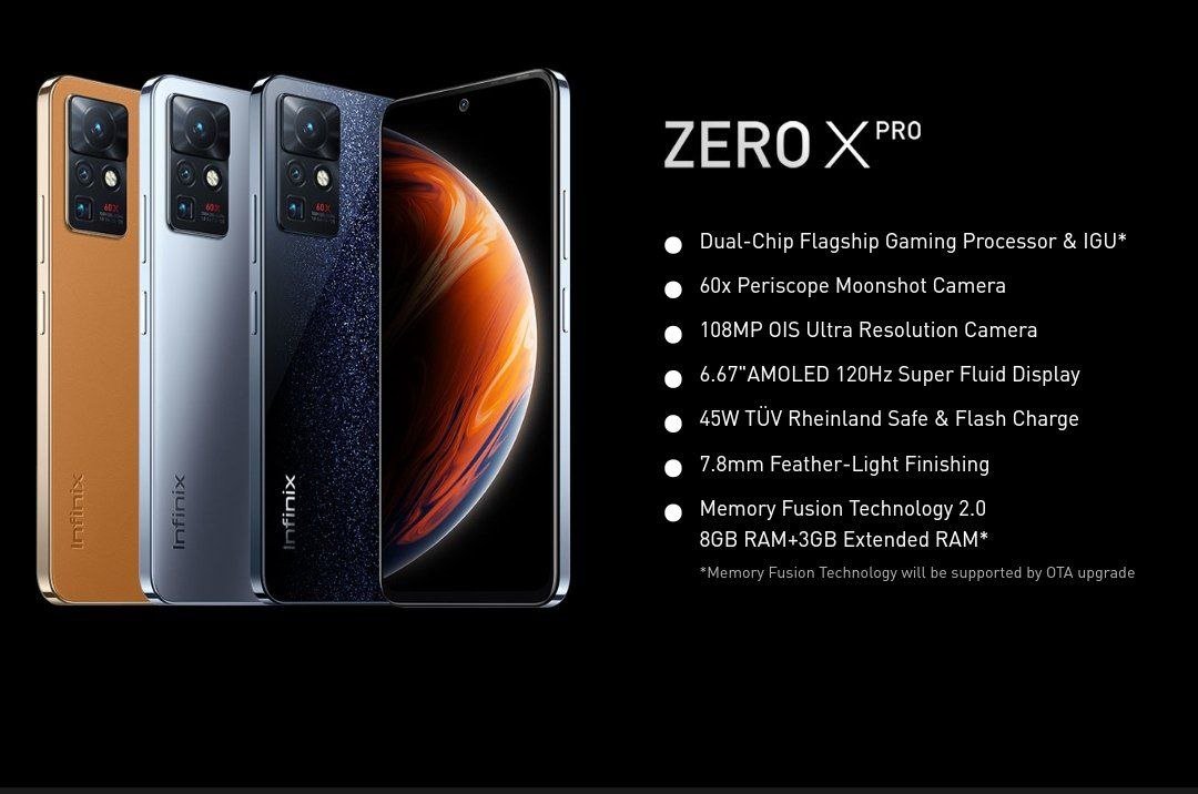 Le Infinix Zero X Pro est officiel : Dalle AMOLED 120 Hz et Helio G95