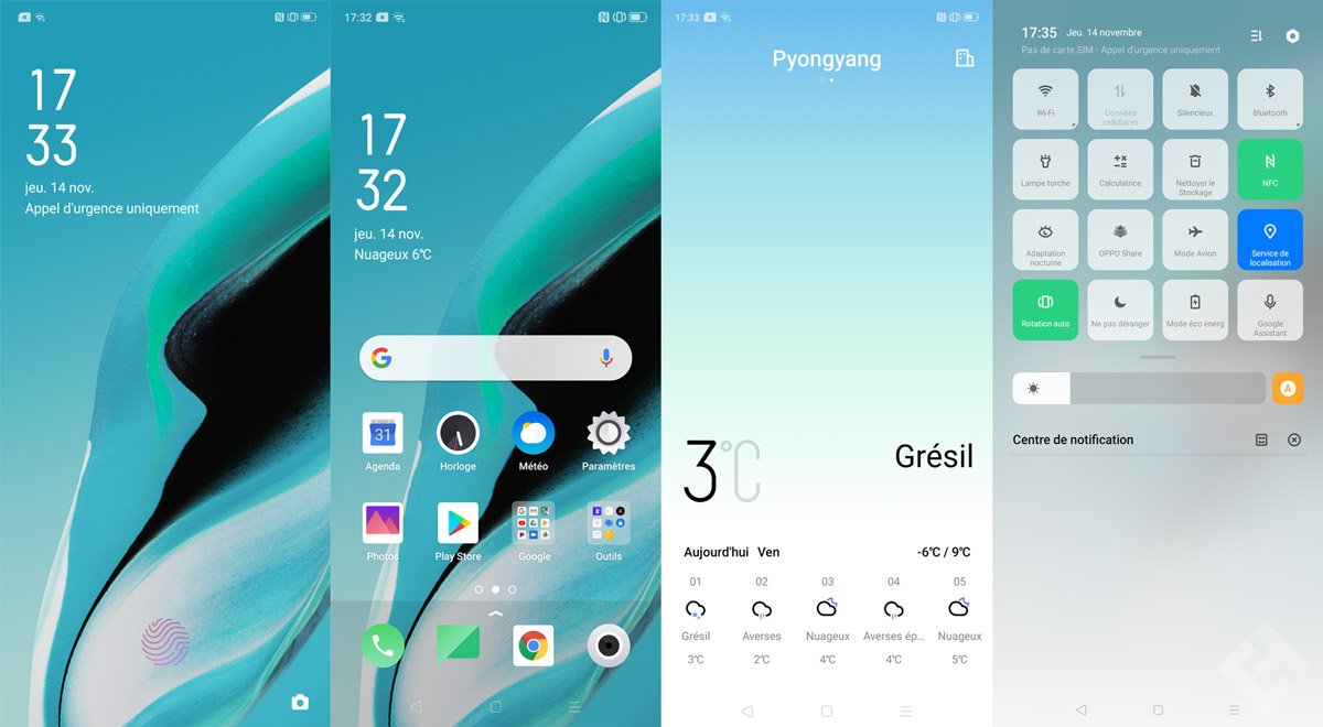 Interface ColorOS 